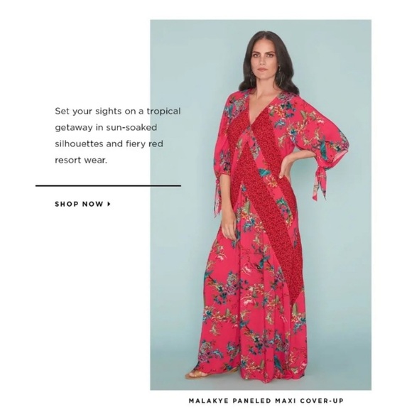 Johnny Was Malakye Paneled Maxi Cover Up Dress - Picture 13 of 16